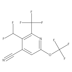 3-(Difluoromethyl)-6-(trifluoromethoxy)-2-(trifluoromethyl)isonicotinonitrile结构式