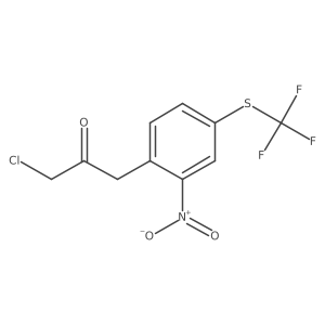 1-Chloro-3-(2-nitro-4-(trifluoromethylthio)phenyl)propan-2-one结构式