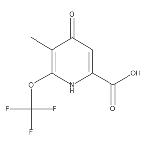 4-Hydroxy-3-methyl-2-(trifluoromethoxy)pyridine-6-carboxylic acid Structure