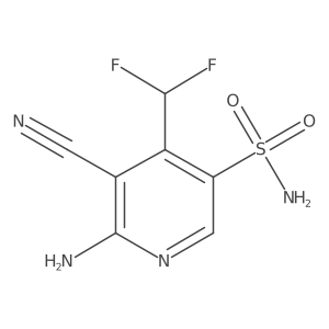 6-Amino-5-cyano-4-(difluoromethyl)pyridine-3-sulfonamide Structure