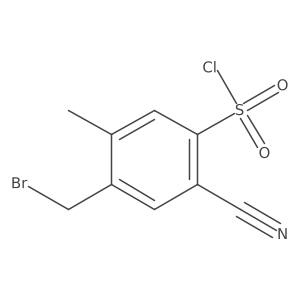 4-Bromomethyl-2-cyano-5-methylbenzenesulfonyl chloride Structure