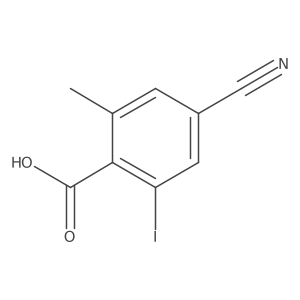 4-Cyano-2-iodo-6-methylbenzoic acid结构式