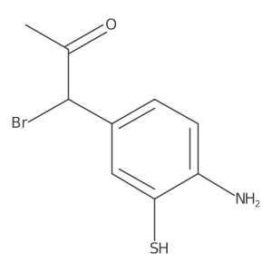 1-(4-Amino-3-mercaptophenyl)-1-bromopropan-2-one结构式