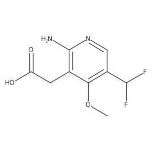 2-(2-Amino-5-(difluoromethyl)-4-methoxypyridin-3-yl)acetic acid Structure