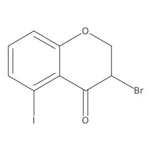3-Bromo-5-iodochroman-4-one结构式