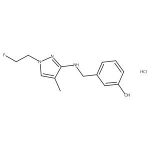 3-[[[1-(2-Fluoroethyl)-4-methylpyrazol-3-yl]amino]methyl]phenol;hydrochloride结构式