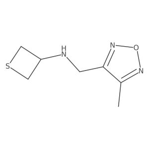 N-((4-Methyl-1,2,5-oxadiazol-3-yl)methyl)thietan-3-amine Structure