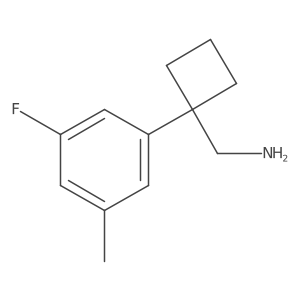 1-(3-Fluoro-5-methylphenyl)cyclobutanemethanamine Structure