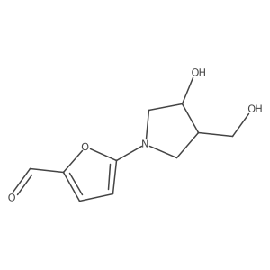 5-[3-Hydroxy-4-(hydroxymethyl)pyrrolidin-1-yl]furan-2-carbaldehyde Structure