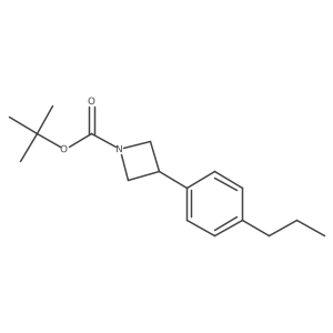 Tert-butyl 3-(4-propylphenyl)azetidine-1-carboxylate结构式