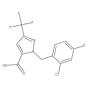1-(2-Chloro-4-fluorobenzyl)-3-(trifluoromethyl)-1H-pyrazole-5-carboxylic acid结构式