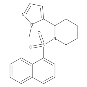 2-(1-methyl-1H-pyrazol-5-yl)-1-(naphthalene-1-sulfonyl)piperidine Structure