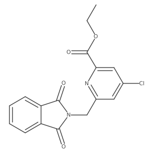 Ethyl 4-chloro-6-((1,3-dioxoisoindolin-2-yl)methyl)picolinate结构式