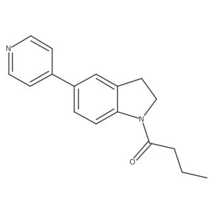 1-(5-(Pyridin-4-yl)indolin-1-yl)butan-1-one结构式