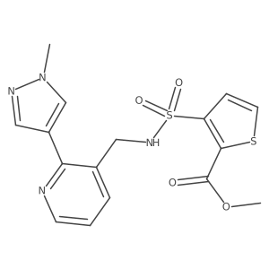 methyl 3-(N-((2-(1-methyl-1H-pyrazol-4-yl)pyridin-3-yl)methyl)sulfamoyl)thiophene-2-carboxylate Structure