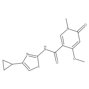 N-(4-cyclopropylthiazol-2-yl)-4-methoxy-1-methyl-6-oxo-1,6-dihydropyridine-3-carboxamide Structure