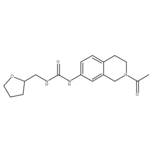1-(2-Acetyl-1,2,3,4-tetrahydroisoquinolin-7-yl)-3-((tetrahydrofuran-2-yl)methyl)urea Structure