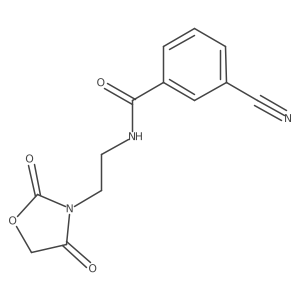 3-cyano-N-(2-(2,4-dioxooxazolidin-3-yl)ethyl)benzamide Structure