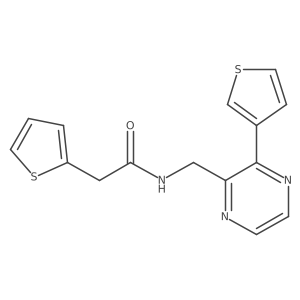 2-(thiophen-2-yl)-N-((3-(thiophen-3-yl)pyrazin-2-yl)methyl)acetamide Structure