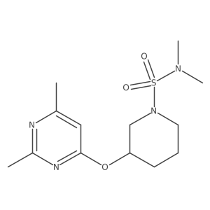 3-((2,6-dimethylpyrimidin-4-yl)oxy)-N,N-dimethylpiperidine-1-sulfonamide结构式