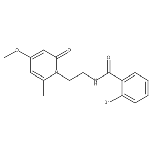 2-bromo-N-(2-(4-methoxy-6-methyl-2-oxopyridin-1(2H)-yl)ethyl)benzamide结构式