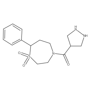 (1,1-Dioxo-7-phenyl-1,4-thiazepan-4-yl)-pyrazolidin-4-ylmethanone结构式