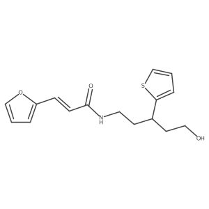 (E)-3-(furan-2-yl)-N-(5-hydroxy-3-(thiophen-2-yl)pentyl)acrylamide Structure