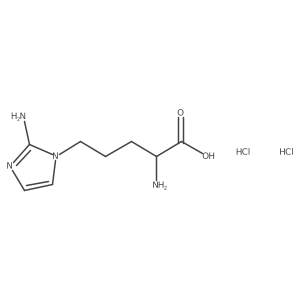 2-Amino-5-(2-amino-1H-imidazol-1-yl)pentanoic acid dihydrochloride Structure