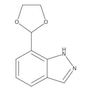 7-(1,3-Dioxolan-2-yl)-1H-indazole Structure