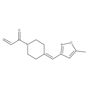 1-{4-[(5-Methyl-1,2-oxazol-3-yl)methylidene]piperidin-1-yl}prop-2-en-1-one结构式
