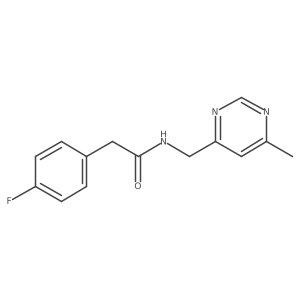 2-(4-fluorophenyl)-N-[(6-methylpyrimidin-4-yl)methyl]acetamide结构式