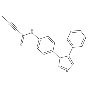 N-(4-(5-phenyl-1H-1,2,3-triazol-1-yl)phenyl)but-2-ynamide结构式