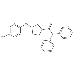1-{3-[(5-Bromopyrimidin-2-yl)oxy]pyrrolidin-1-yl}-2,2-diphenylethan-1-one Structure
