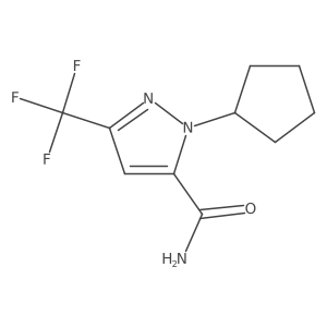 1-cyclopentyl-3-(trifluoromethyl)-1H-pyrazole-5-carboxamide结构式