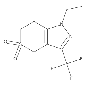 1-Ethyl-3-(trifluoromethyl)-1,4,6,7-tetrahydrothiopyrano[4,3-c]pyrazole 5,5-dioxide Structure