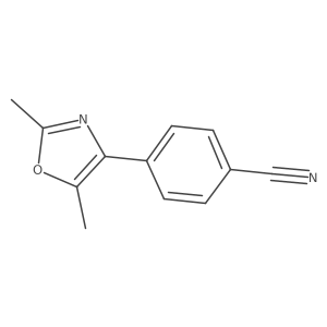 4-(2,5-dimethyl-4-oxazolyl)Benzonitrile结构式