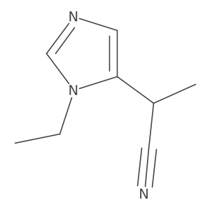 2-(1-ethyl-1H-imidazol-5-yl)propanenitrile Structure