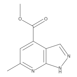 Methyl 6-methyl-1H-pyrazolo[3,4-b]pyridine-4-carboxylate结构式