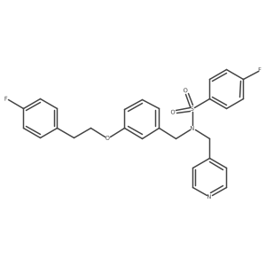 4-Fluoro-N-(3-(4-fluorophenethoxy)benzyl)-N-(pyridin-4-ylmethyl)benzenesulfonamide Structure