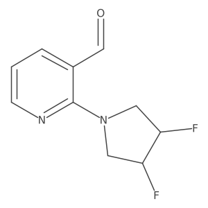 2-[(3R,4S)-3,4-difluoropyrrolidin-1-yl]pyridine-3-carbaldehyde Structure