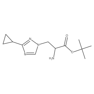 tert-butyl 2-amino-3-(3-cyclopropyl-1H-1,2,4-triazol-1-yl)propanoate Structure