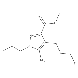 methyl 5-amino-4-(3-fluoropropyl)-1-propyl-1H-pyrazole-3-carboxylate结构式