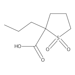 1,1-Dioxo-2-propyl-1lambda6-thiolane-2-carboxylic acid结构式