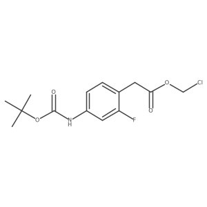 Chloromethyl 2-(4-{[(tert-butoxy)carbonyl]amino}-2-fluorophenyl)acetate Structure