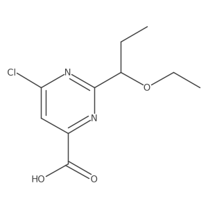 6-Chloro-2-(1-ethoxypropyl)pyrimidine-4-carboxylic acid Structure