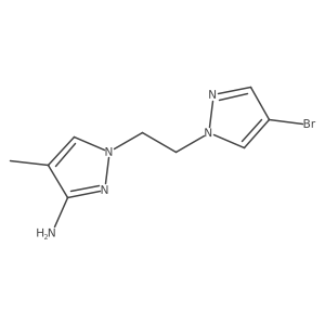 1-[2-(4-bromo-1H-pyrazol-1-yl)ethyl]-4-methyl-1H-pyrazol-3-amine结构式