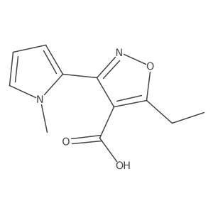 5-ethyl-3-(1-methyl-1H-pyrrol-2-yl)-1,2-oxazole-4-carboxylic acid Structure