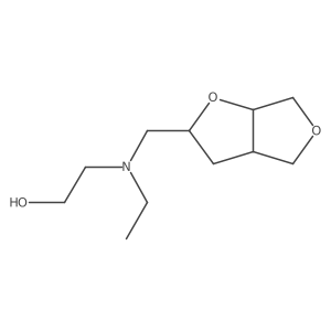 2-[Ethyl({hexahydrofuro[2,3-c]furan-2-yl}methyl)amino]ethan-1-ol结构式