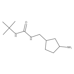 rac-1-{[(1R,3S)-3-aminocyclopentyl]methyl}-3-tert-butylurea结构式