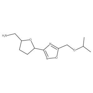 (5-{5-[(Propan-2-yloxy)methyl]-1,2,4-oxadiazol-3-yl}oxolan-2-yl)methanamine结构式